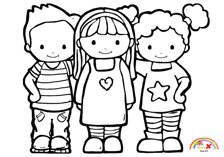 Friends Coloring Pages For Preschoolers