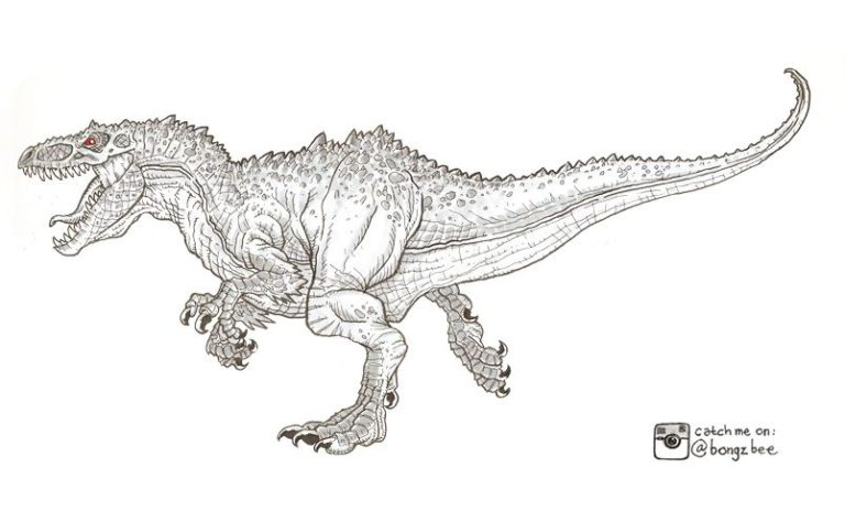 Indoraptor Indominus Rex Coloring Page