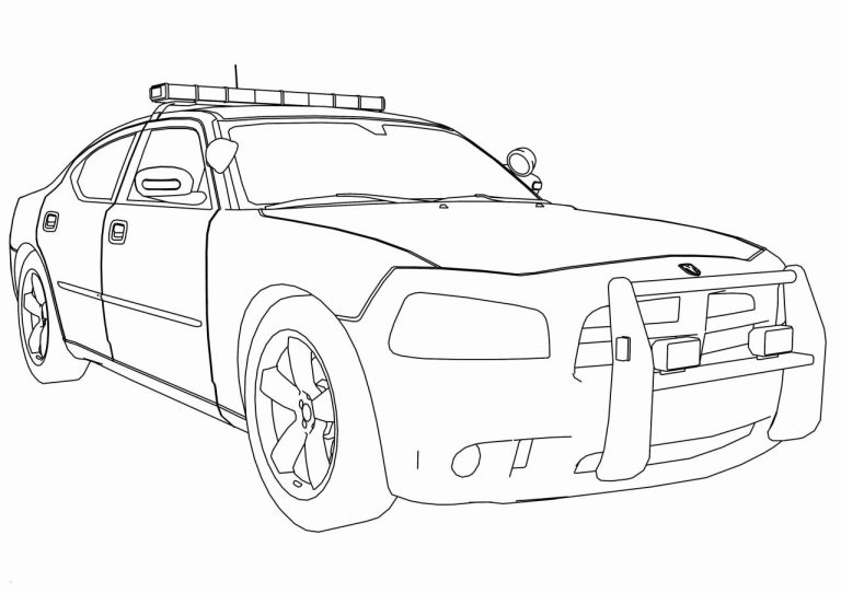 Police Jeep Coloring Pages