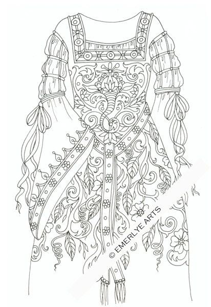 Clothes Coloring Pages For Adults