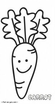 Carrot Coloring Page Print
