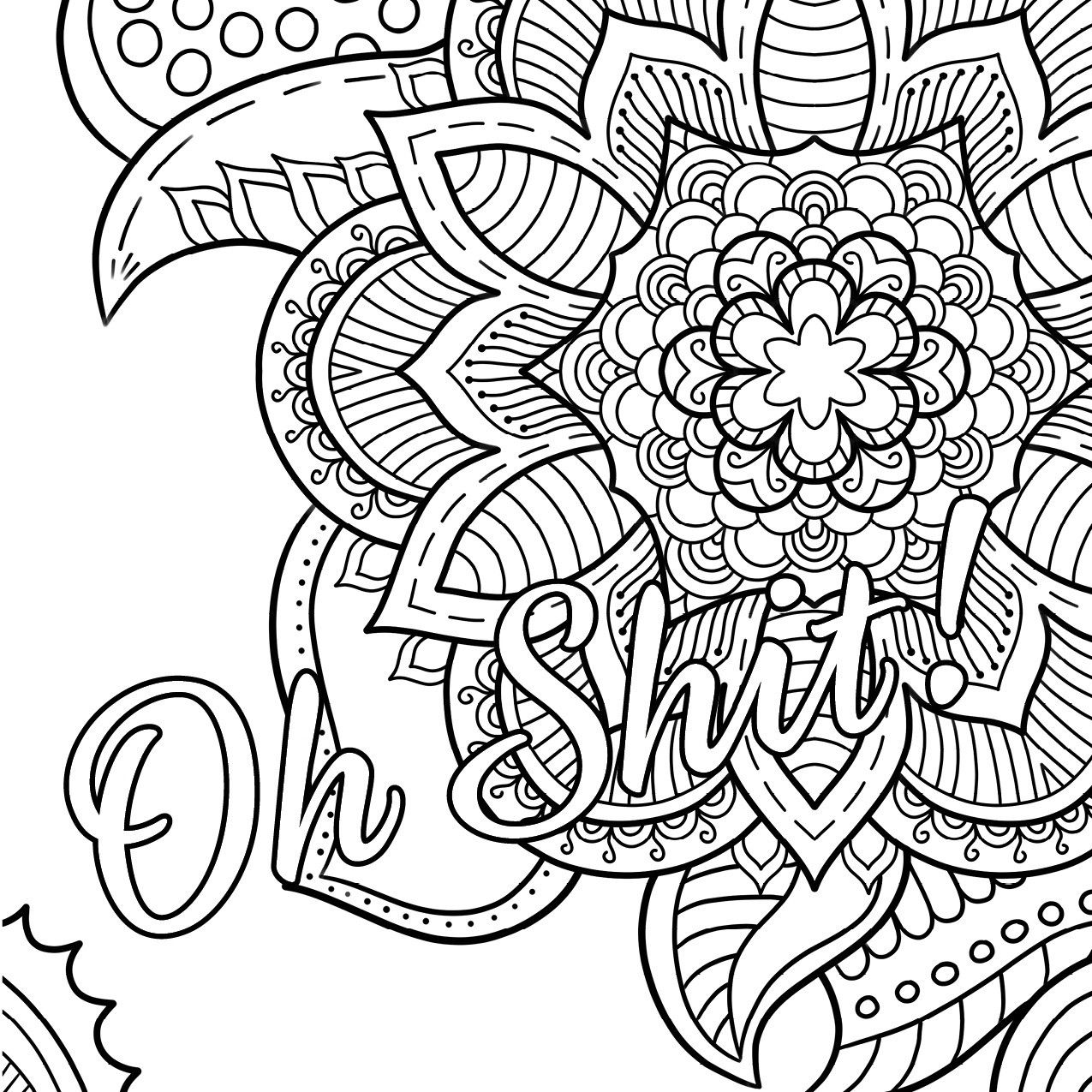Word Coloring Pages For Adults