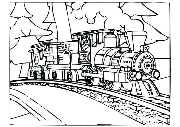 Steam Engine Polar Express Coloring Pages