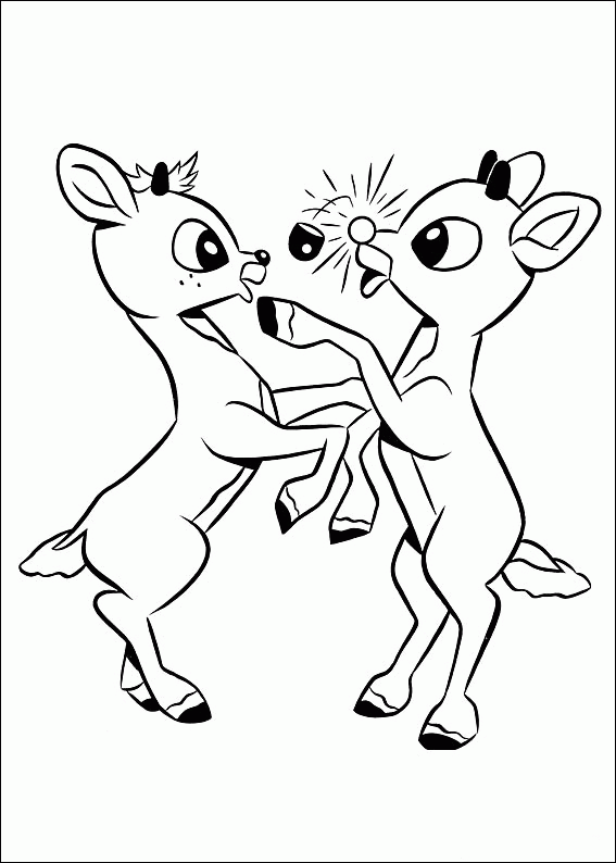 Printable Rudolph The Red Nosed Reindeer Coloring Pages