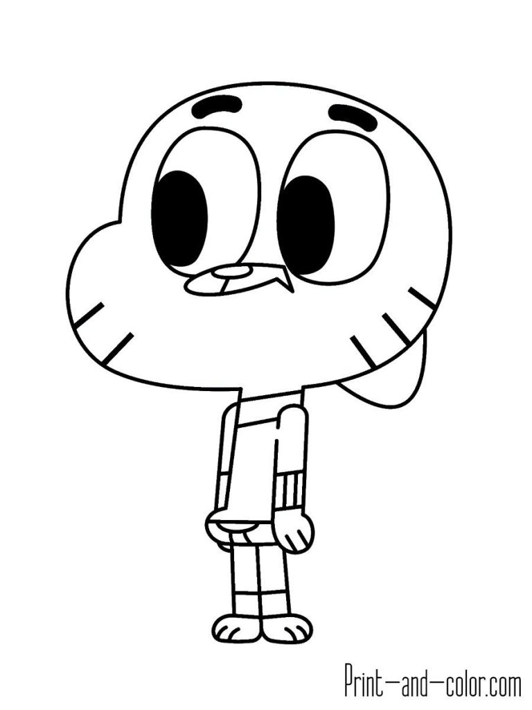 Cartoon Gumball Coloring Pages