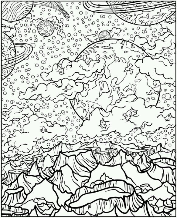 Galaxy Coloring Pages For Adults
