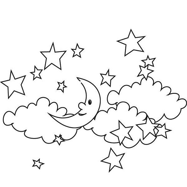 Night Sky Galaxy Coloring Pages