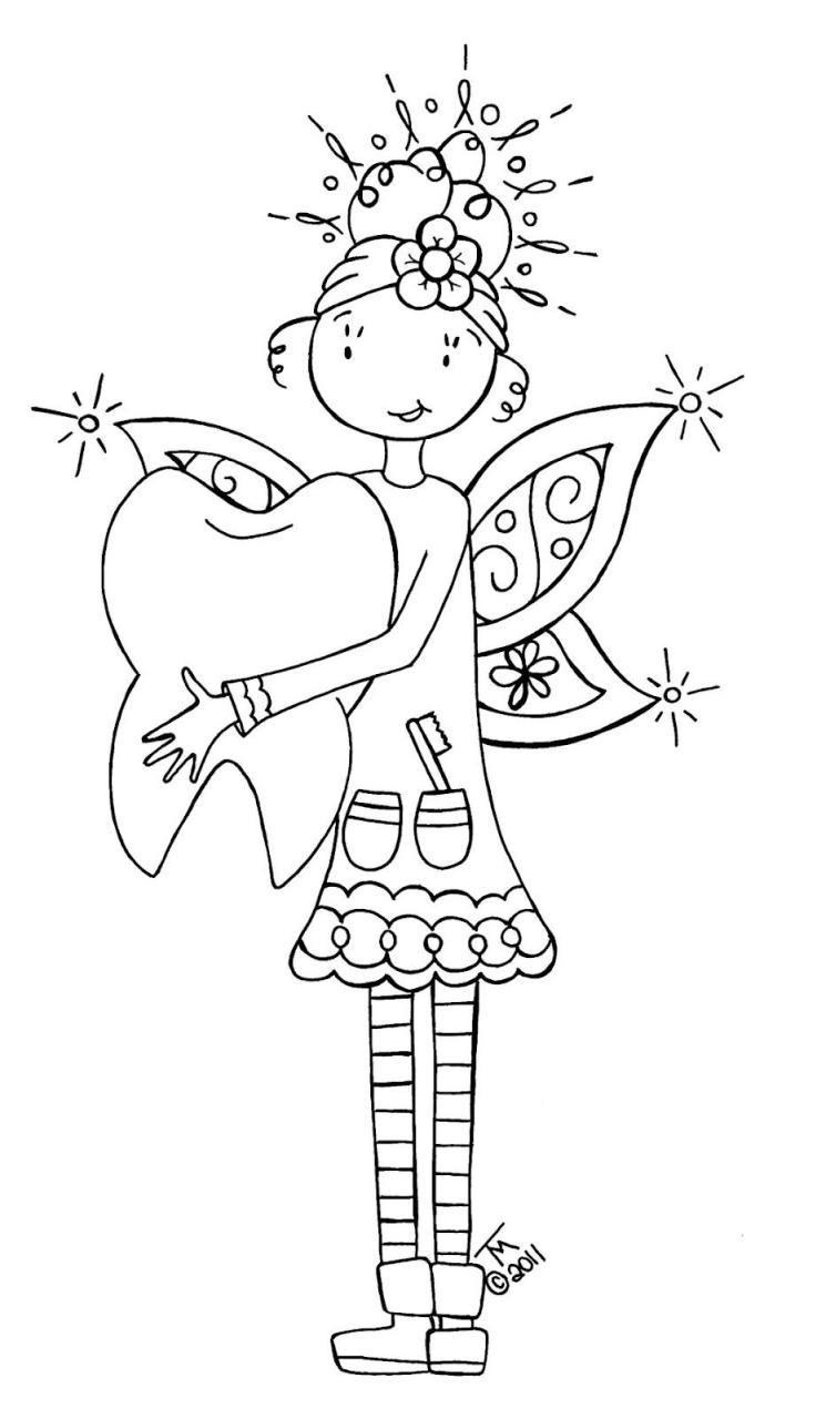 Cute Tooth Coloring Page