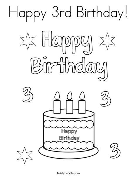 Happy Birthday Coloring Pages For Boys