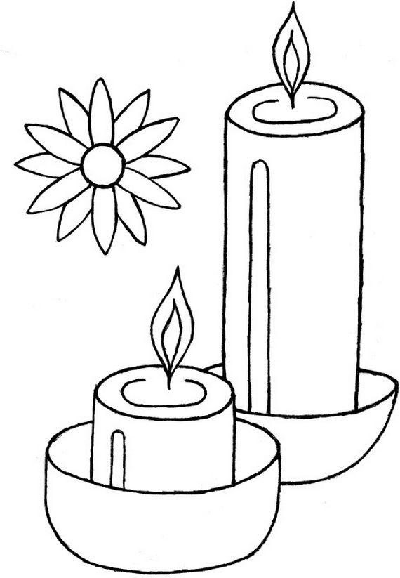 Easy Diwali Colouring Pages
