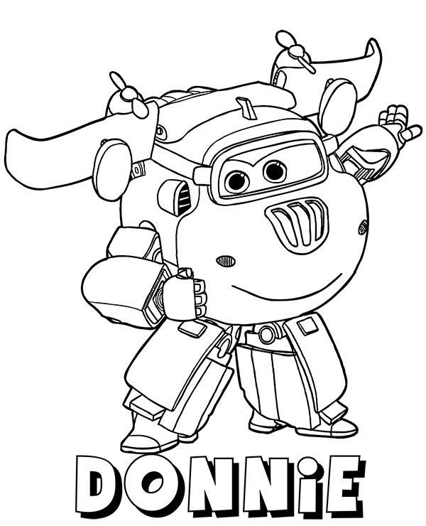 Super Wings Jet Coloring Pages
