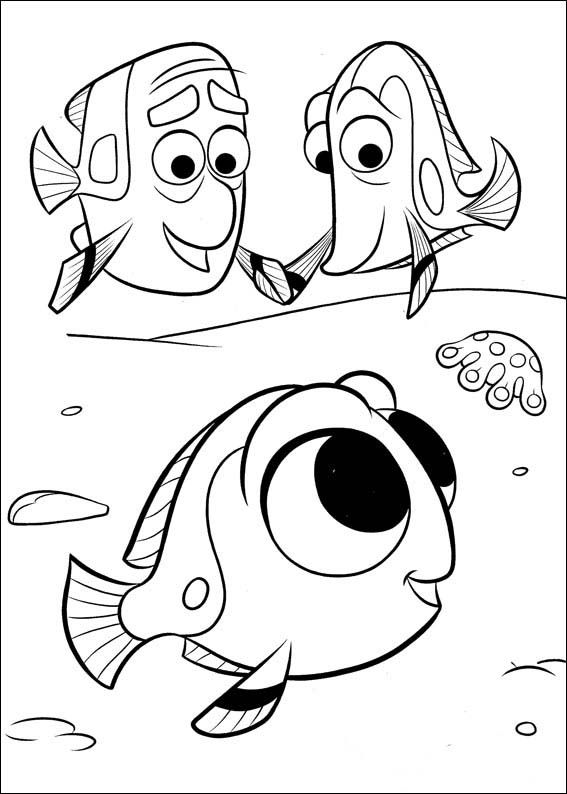 Easy Dory Coloring Pages