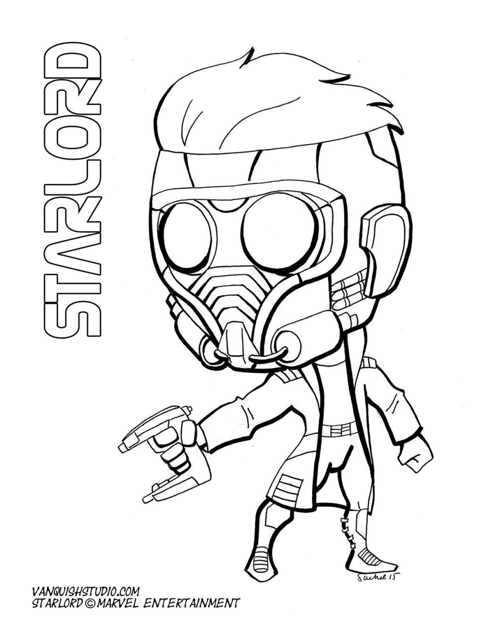 Star Lord Guardians Of The Galaxy Coloring Pages