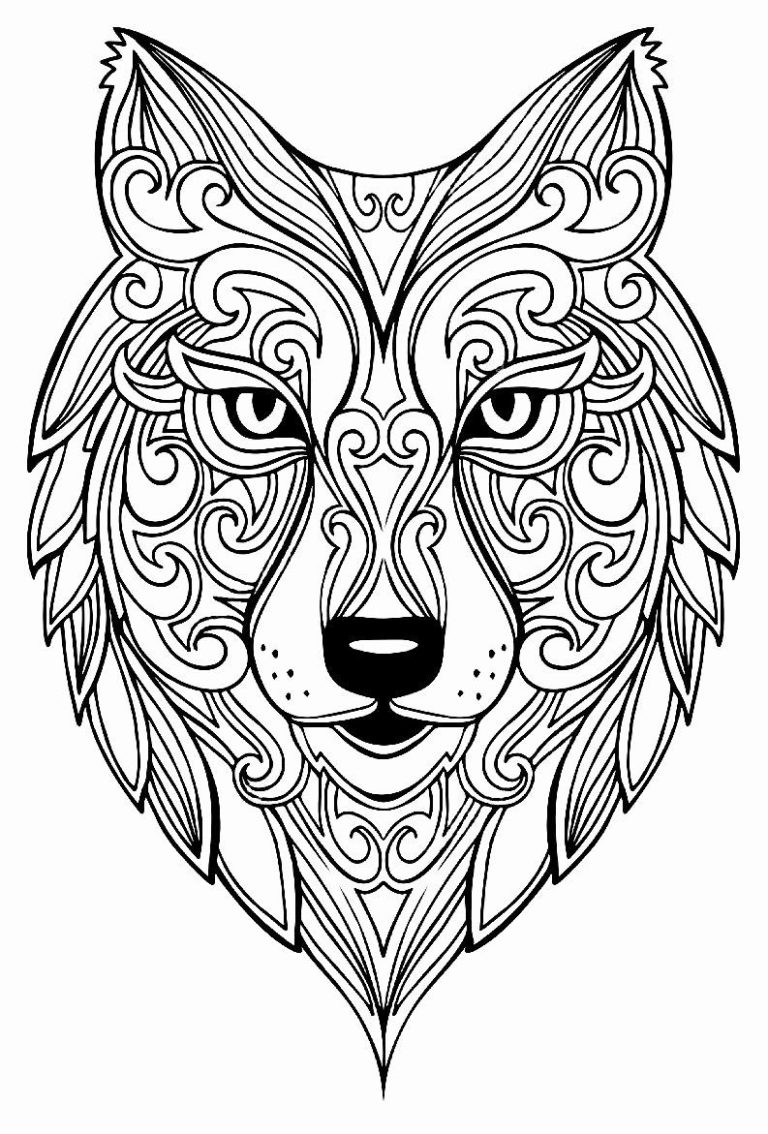 Advanced Coloring Pages Wolf