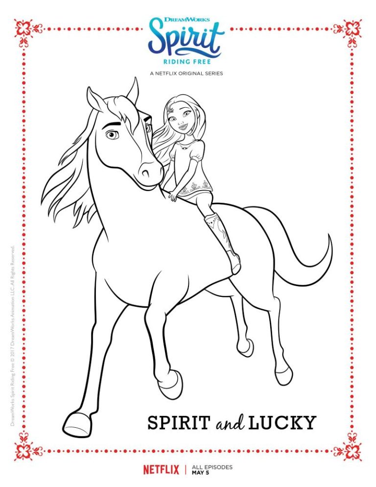 Spirit Stallion Spirit Riding Free Coloring Pages