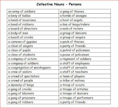 Grade 3 Worksheets On Collective Nouns