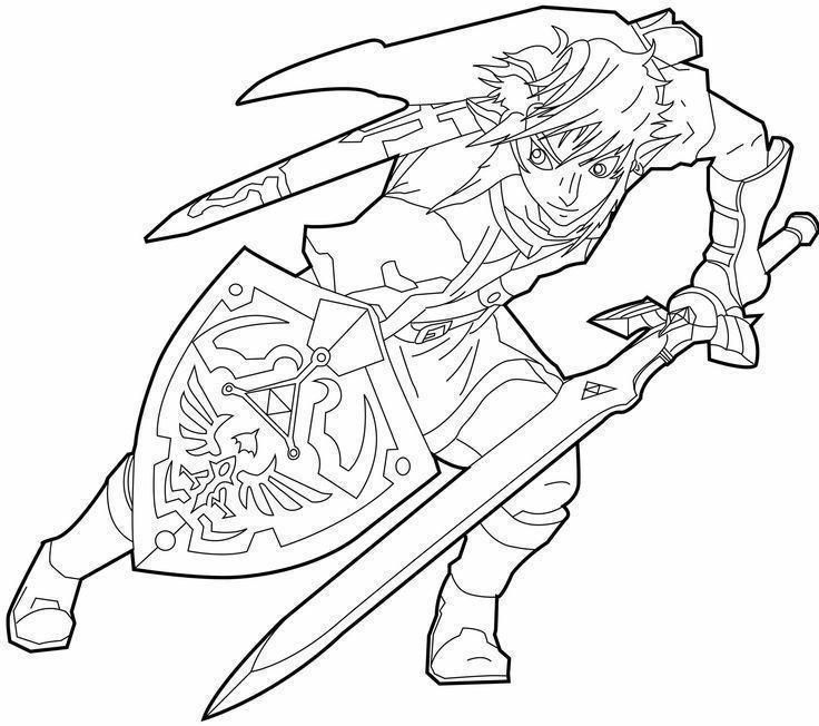 Skyward Sword Link Coloring Pages