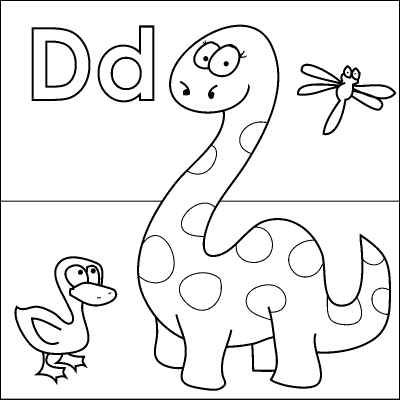 Letter D Coloring Pages For Toddlers