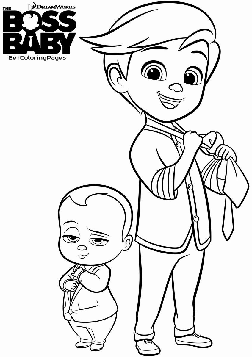Boss Baby Colouring Pages