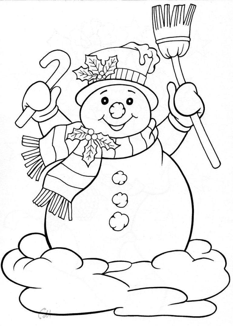 Snowman Coloring Pages Christmas