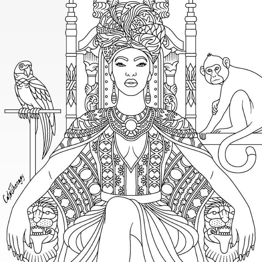 Queen Coloring Pages Printable