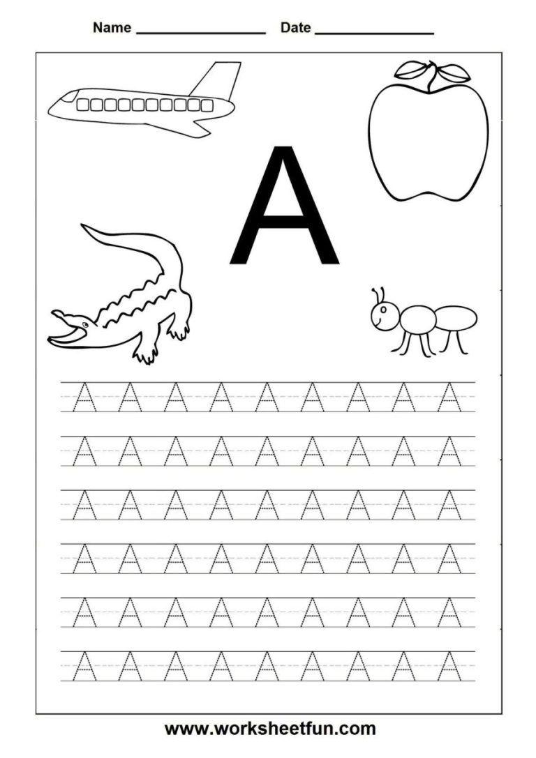 Kindergarten Letter Worksheets Printable