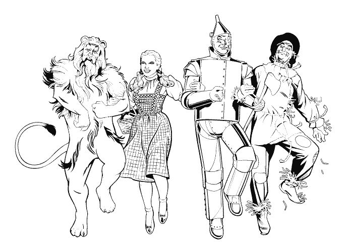 Wizard Of Oz Coloring Pages Free