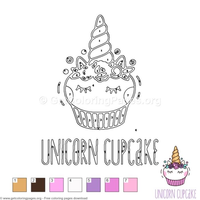 Children's Unicorn Cake Coloring Pages