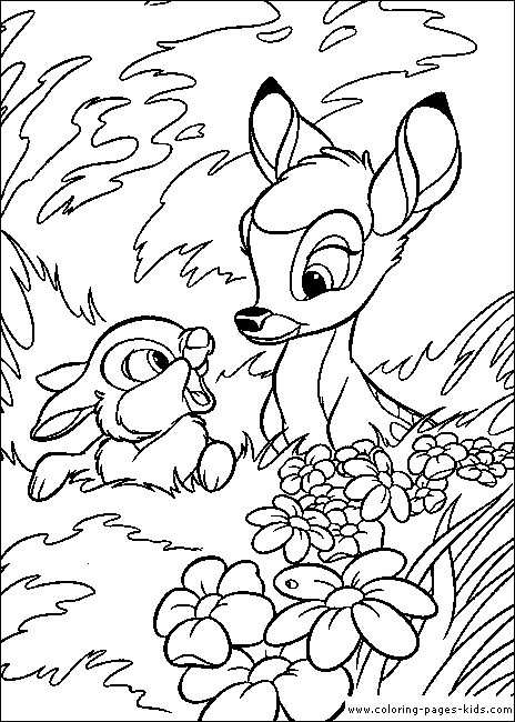 Easy Bambi Coloring Pages