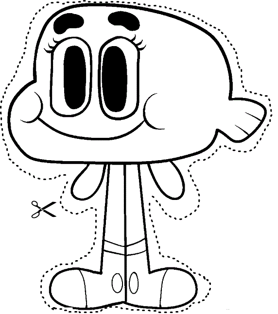 Free Gumball Coloring Pages