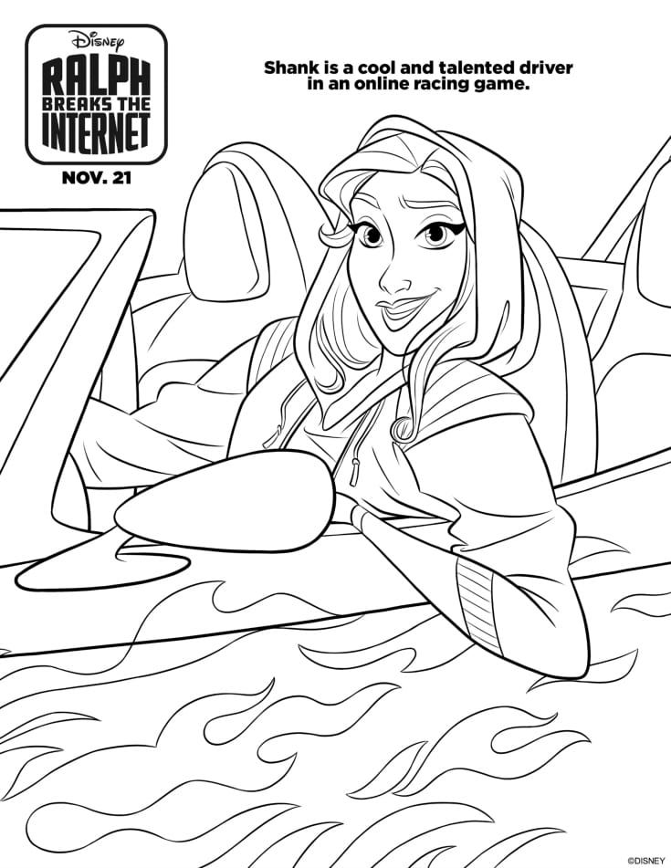 Princess Ralph Breaks The Internet Coloring Pages