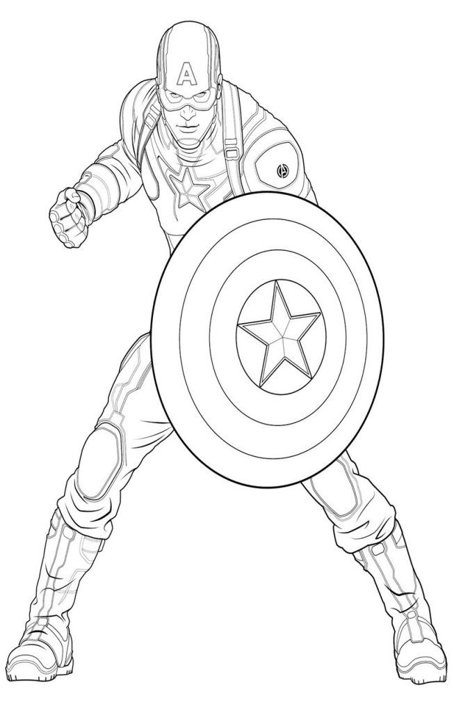 Captain America Coloring Pages Free Printable
