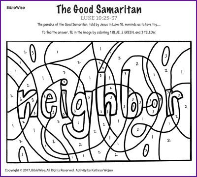 Worksheet Good Samaritan Coloring Page