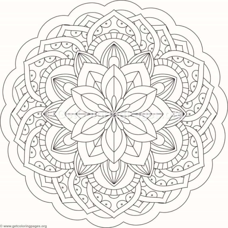 Therapeutic Mandala Coloring Pages