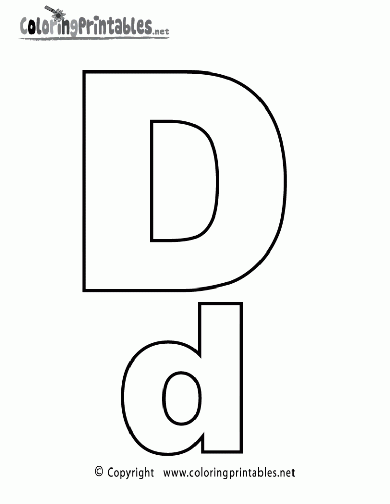 Letter D Coloring Pages Free