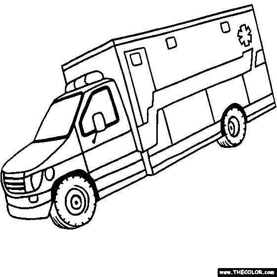 Paramedic Ambulance Coloring Pages