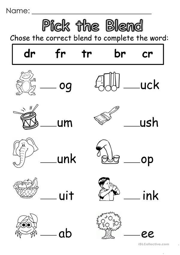 Free Printable English Worksheets For Kindergarten