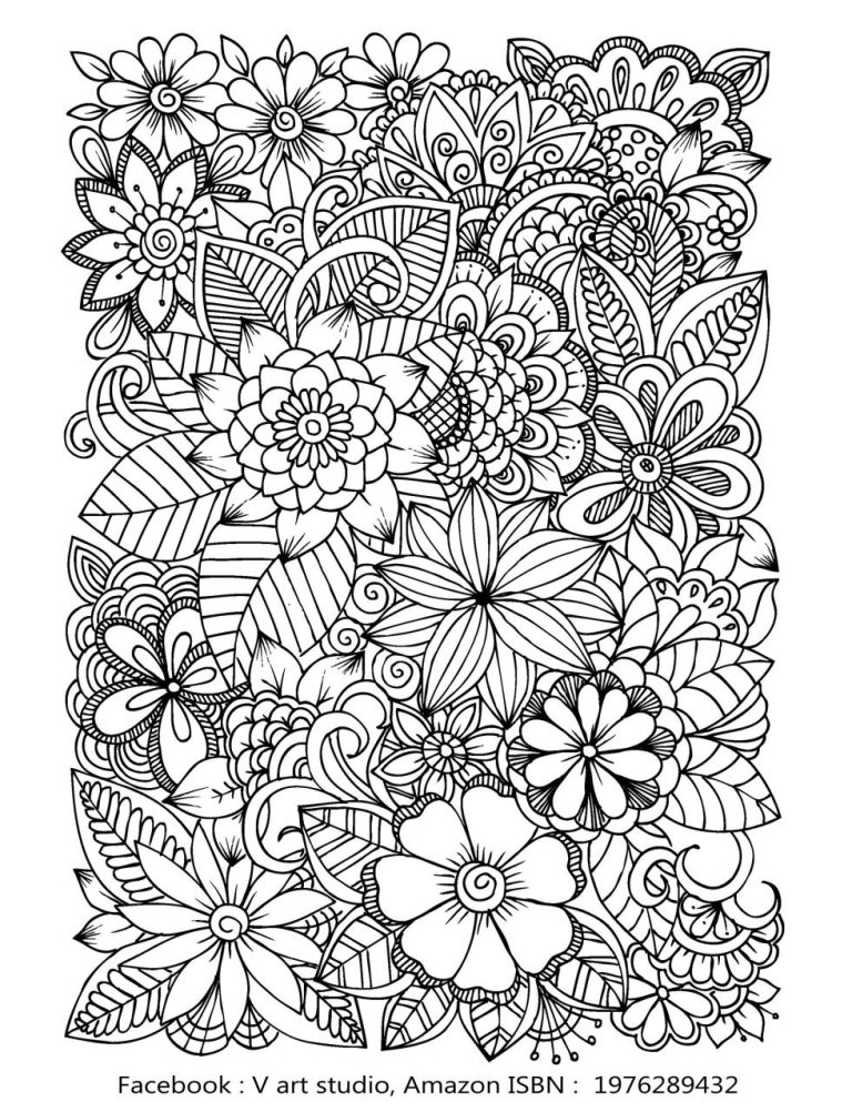 Flower Intricate Coloring Pages