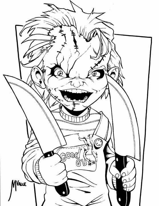 Horror Coloring Pages Chucky