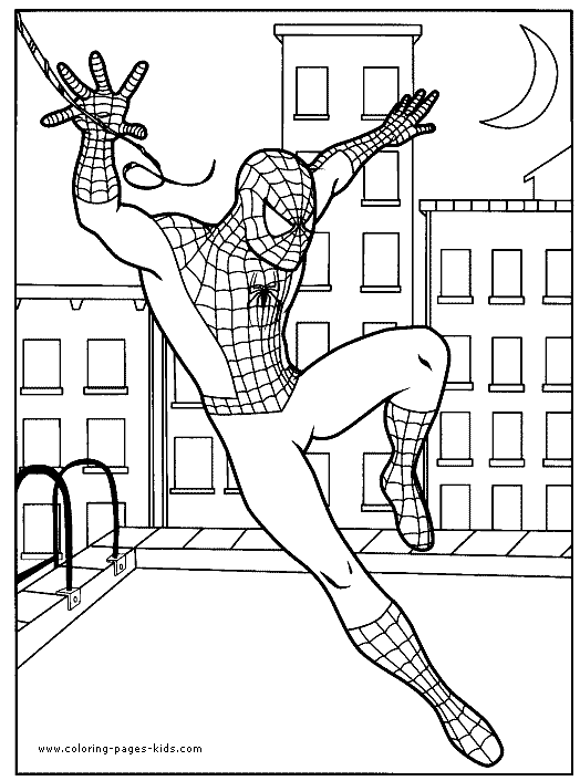 Spiderman Colouring In Free
