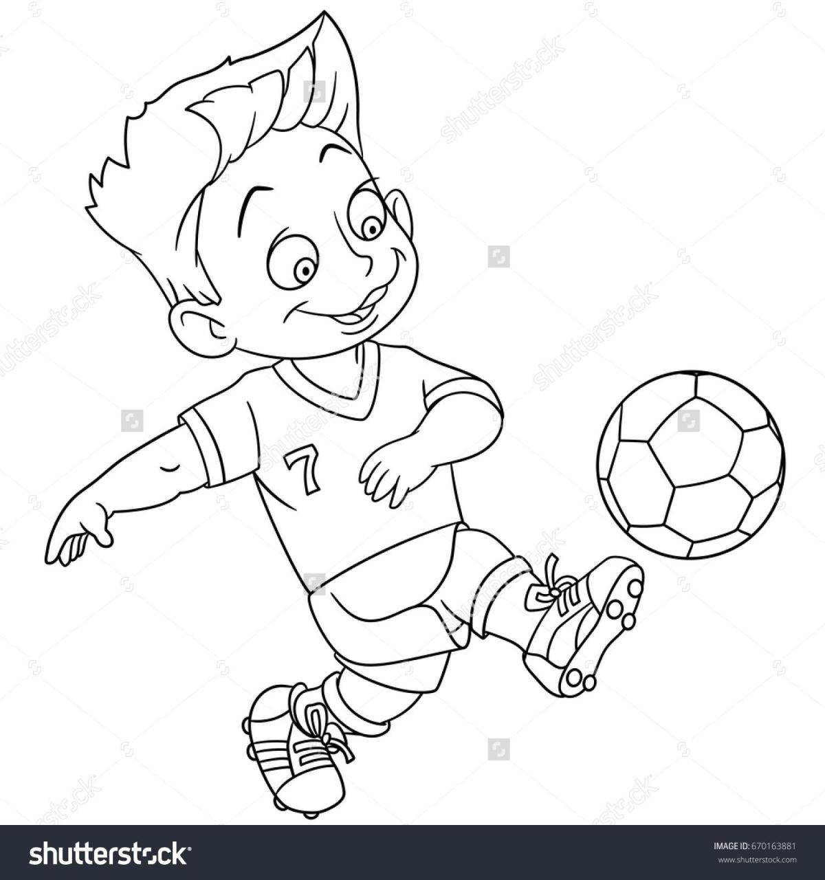 Cartoon Football Player Coloring Pages