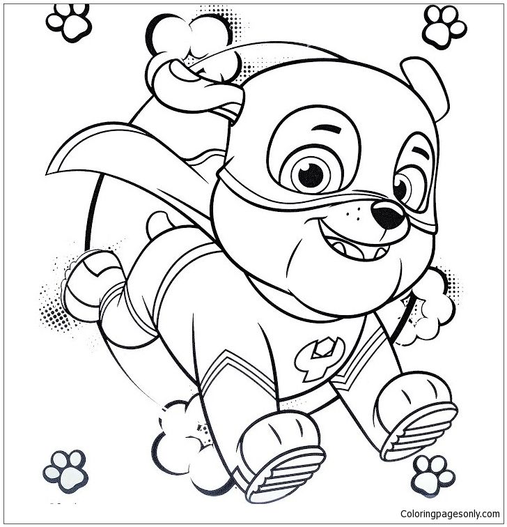 Mighty Chase Paw Patrol Coloring Page