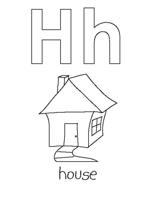 Letter H Coloring Pages Printable
