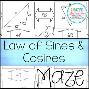 Law Of Sines And Cosines Worksheet With Answers