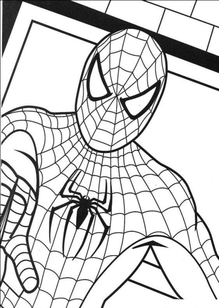 Spiderman Colouring In Sheet