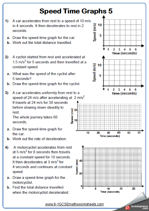 Physics Constant Acceleration Worksheet Answer Key