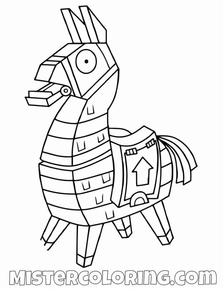 Fortnite Llama Pinata Coloring Page