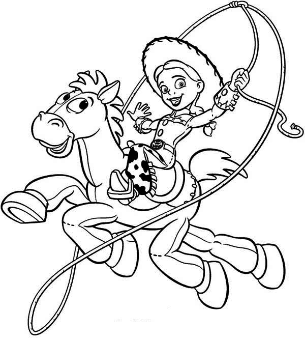 Toy Story Coloring Pages Jessie