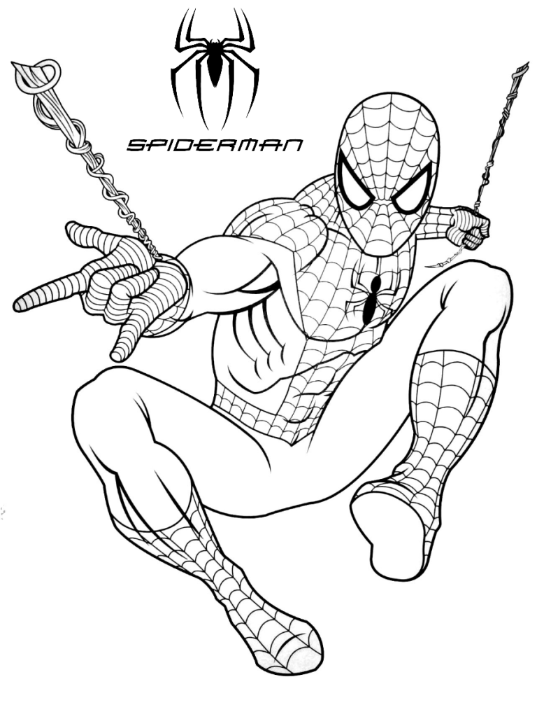 Spiderman Pictures To Color Free