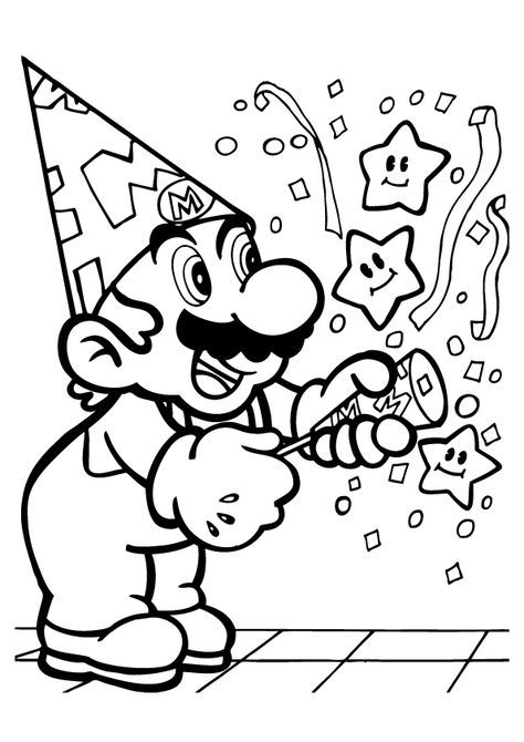 Mario Brothers Coloring Pages Free
